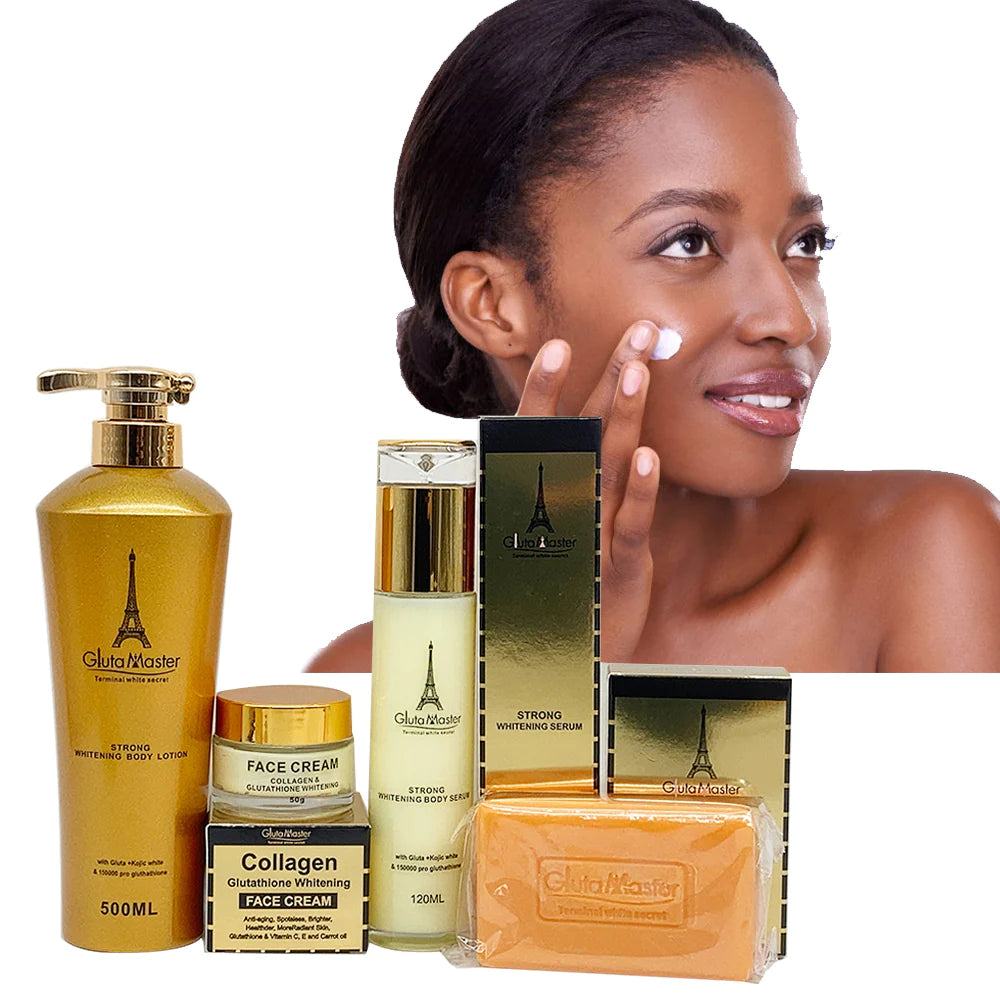 Gluta Master Terminal White Secret Black Skin Strong Whitening Set with Gluta +Kojic White &amp;150000 Pro Glutathione GLUTAMASTER