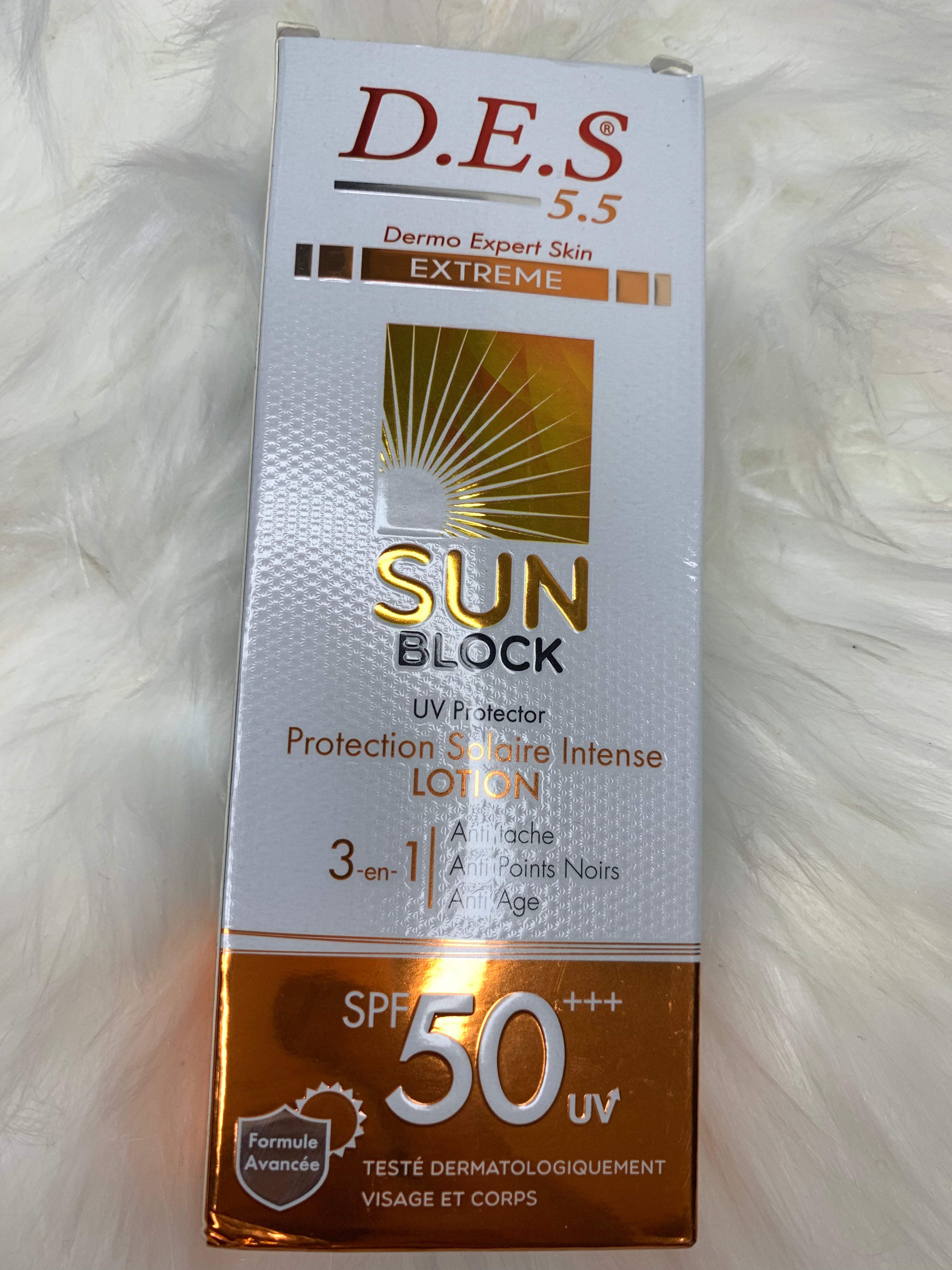 D.E.S 5.5 Extreme Skin Intense sun block D.E.S 5.5.