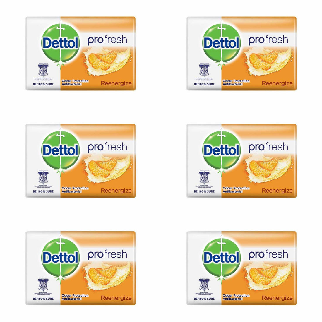 Dettol Anti-Bacterial Bar Soap, Re-Energize, 105 Gr / 3.7 Oz (3 Pack) Dettol