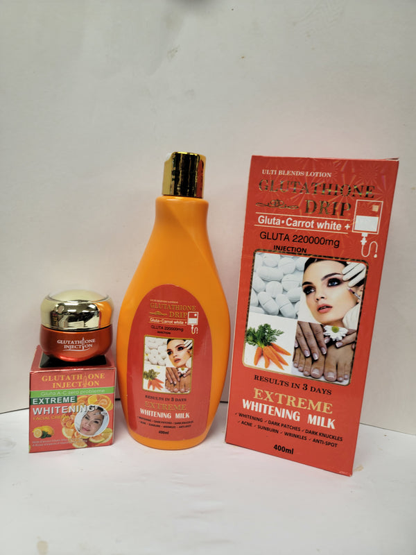 Glutathione Drip whitening Body Milk & face cream Kismet Beauty Brands