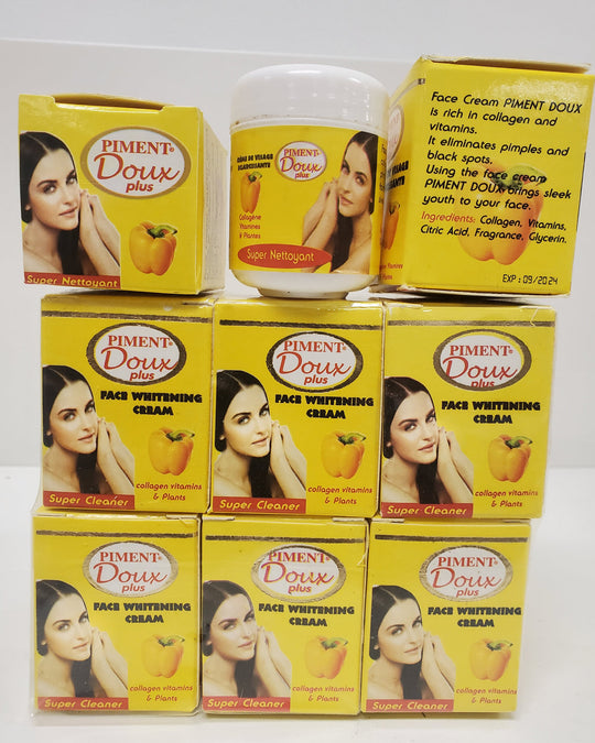 PIMENT DOUX CONCENTRATED EXTRA WHITENING MILK + SOAP +2 SERUM +DARK SPOT REMOVER FACE CREAM + TUBE CREAM 6 PIC SET PIMENT DOUX