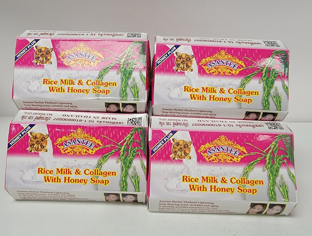 ASANTEE HONEY PLUS RICE &amp;MILK &amp; CLLAGEN WITH HONEY Asantee