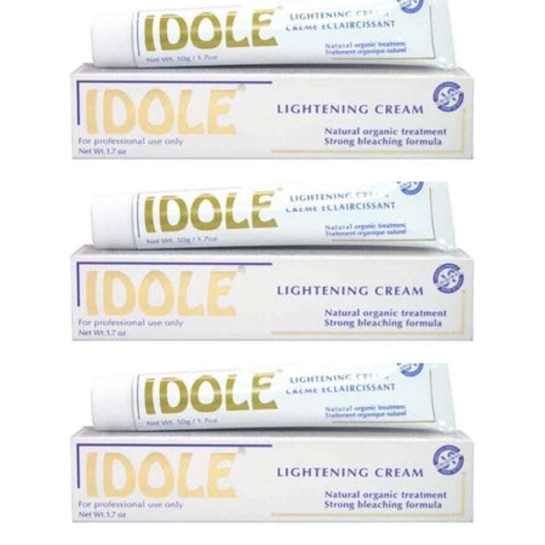 IDOLE Natural Organic Treatment Lightening Cream (Pack of 3) idole