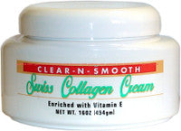 Clear N Smooth Swiss Collagen Jar Cream 16 oz Clear-N-Smooth