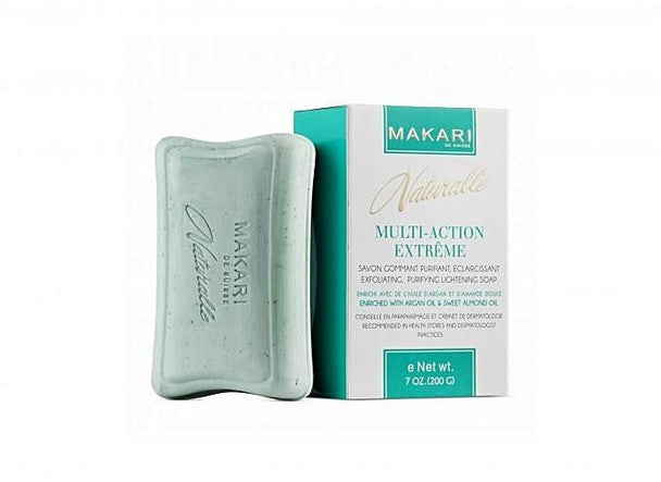 Makari Multi-Action Exfoliating Lightening Soap with Argan Oil&amp;Sweet Almond Oil SPF 15 7oz/200g Makari