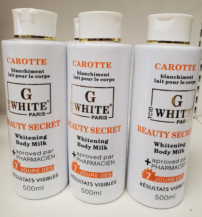 G WHITE PARIS BEAUTY SECRET WHITENING BODY MILK G white paris