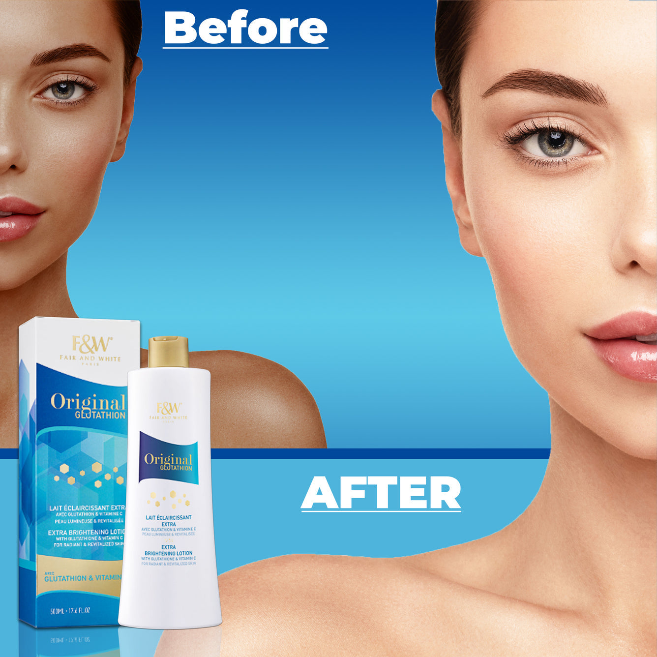 Fair and White Original Glutathion Brightening Lotion 500ml