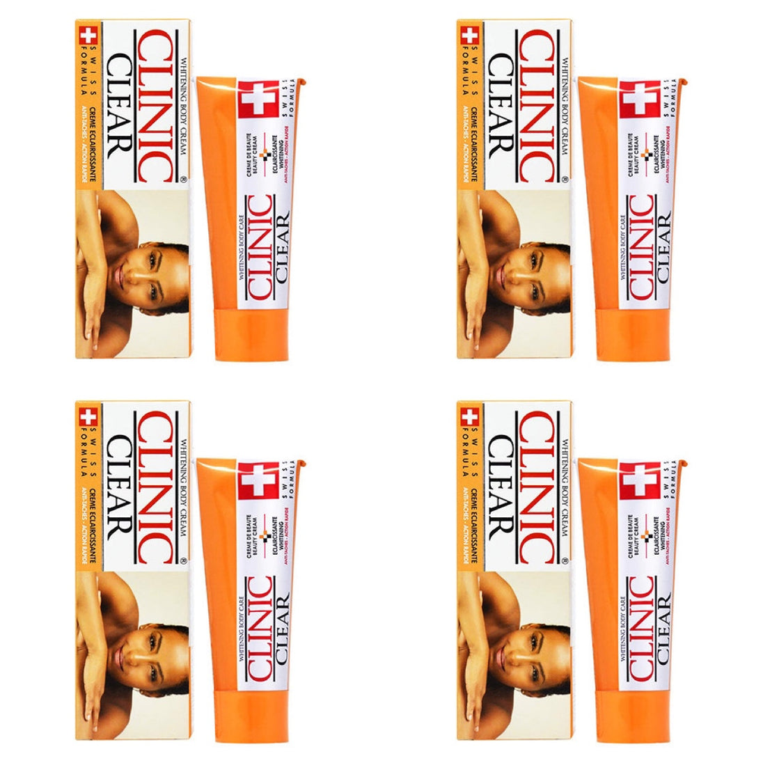Clinic Clear Body Tube Cream 1.76 oz / 50 g (4 PACK) Clinic Clear