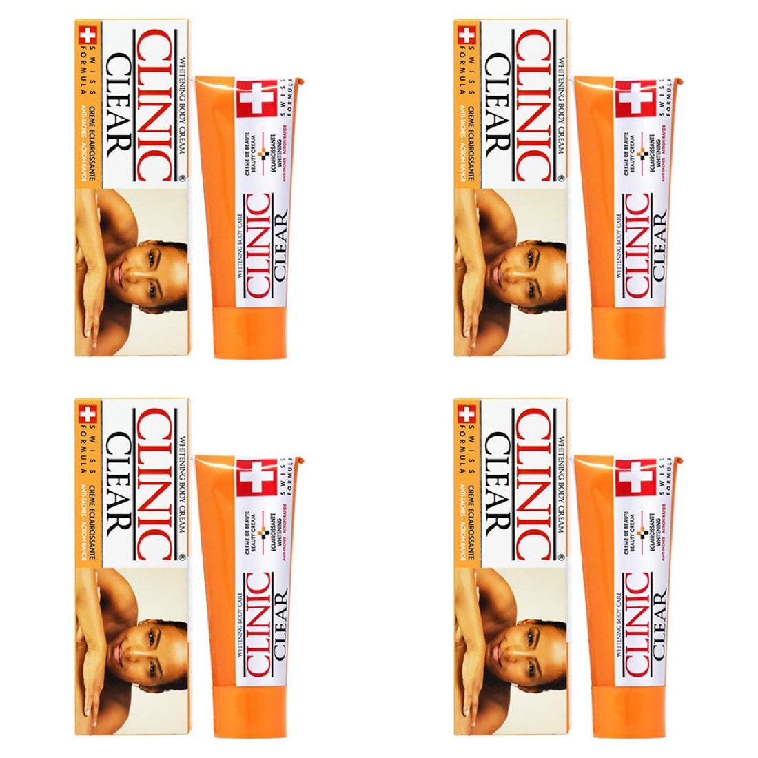 Clinic Clear Body Tube Cream 1.76 oz / 50 g (4 PACK) Clinic Clear