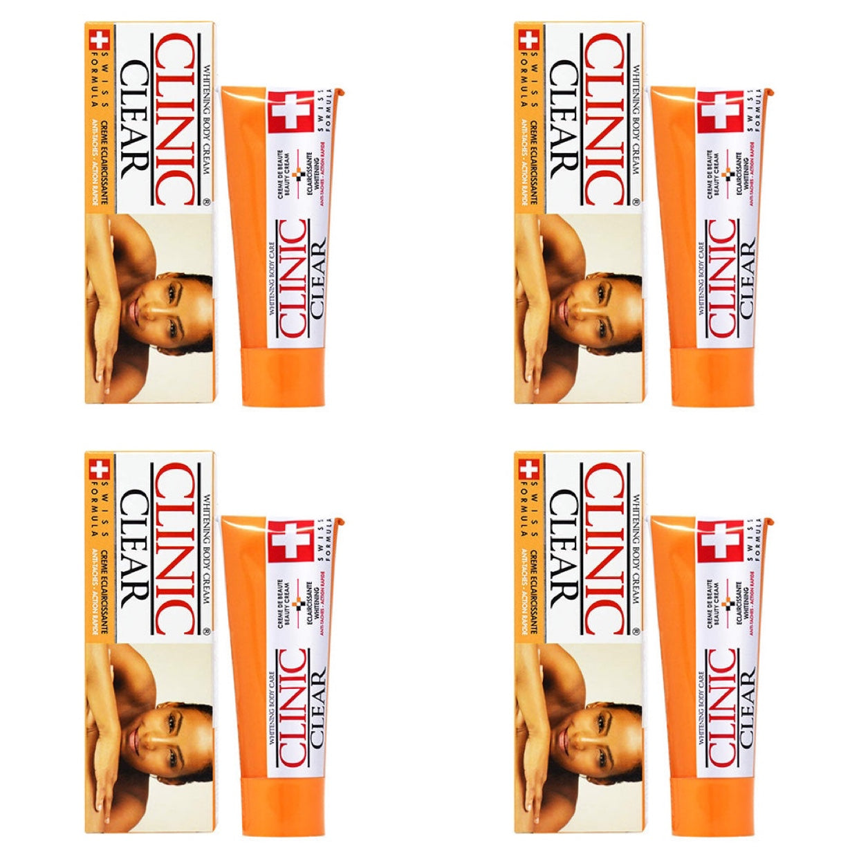 Clinic Clear Body Tube Cream 1.76 oz / 50 g (4 PACK) Clinic Clear