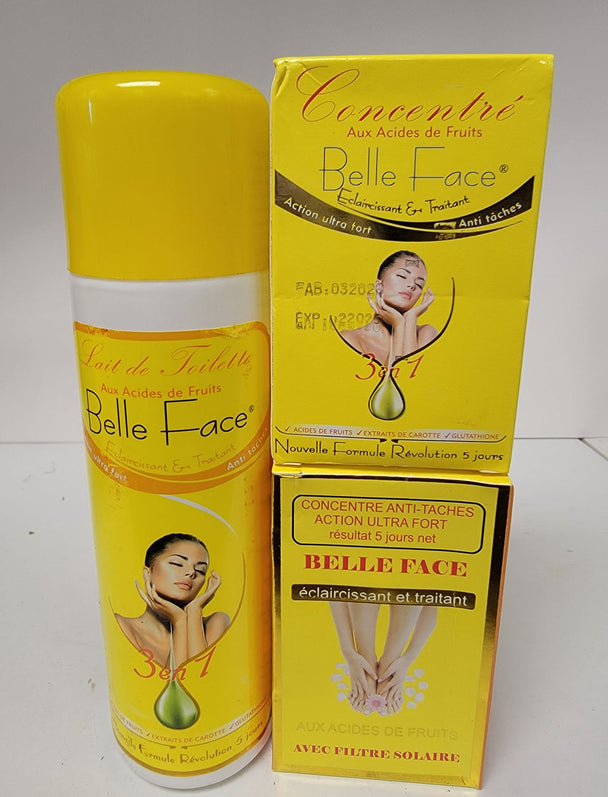 Belle Face Whitening Body Lotion + Whitening Serum Belle face