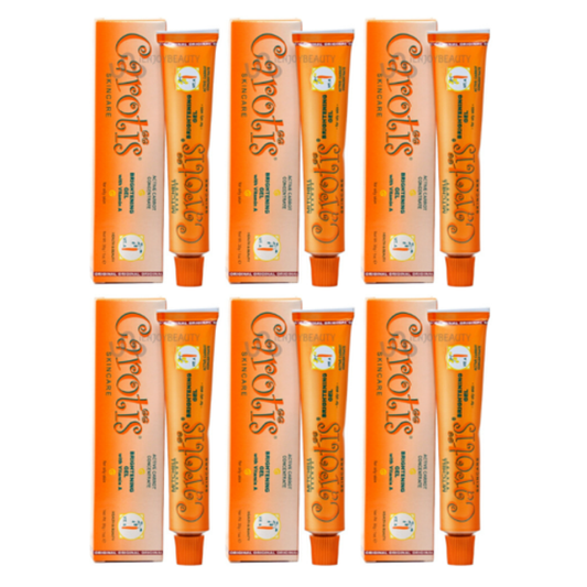 Carotis Brightening Gel Skincare w Carrot Vitamin A 1oz / 30g Tubes (Pack of 6) CAROTIS