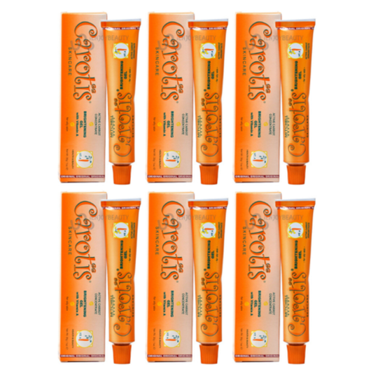 Carotis Brightening Gel Skincare w Carrot Vitamin A 1oz / 30g Tubes (Pack of 6) CAROTIS