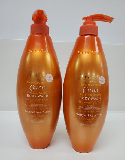 AMOS WHITE EXFOLIATING CARROT WHITENING BODY WASH MAKE ME WHITE