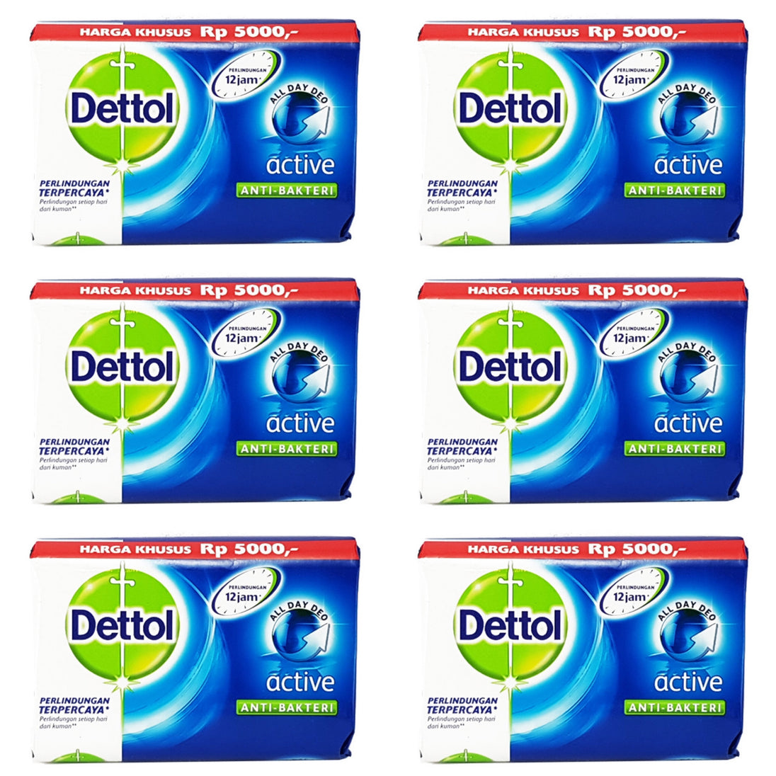 Dettol Anti-bacterial Bar Soap Active - (3 Pack) Dettol