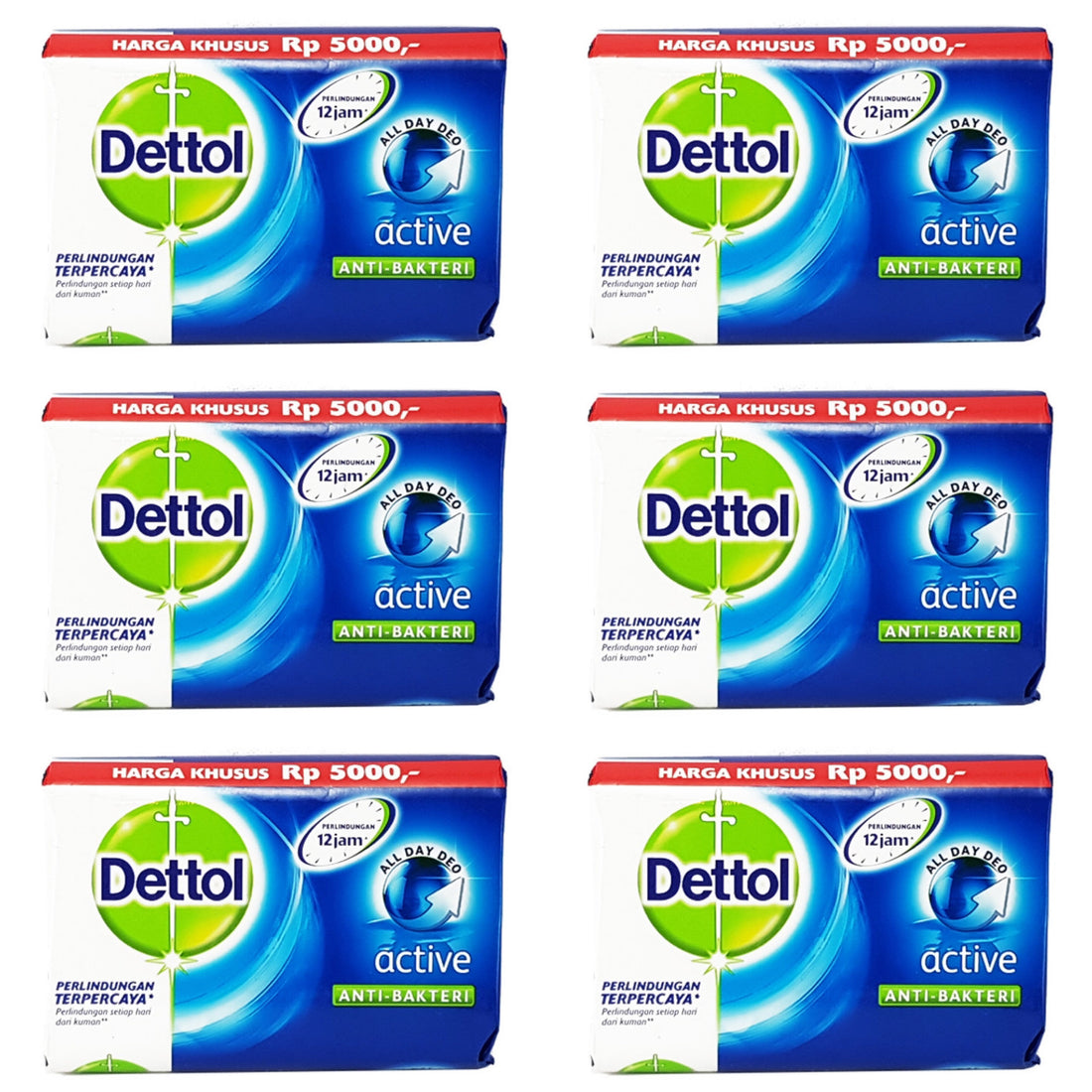 Dettol Anti-bacterial Bar Soap Active - (3 Pack) Dettol