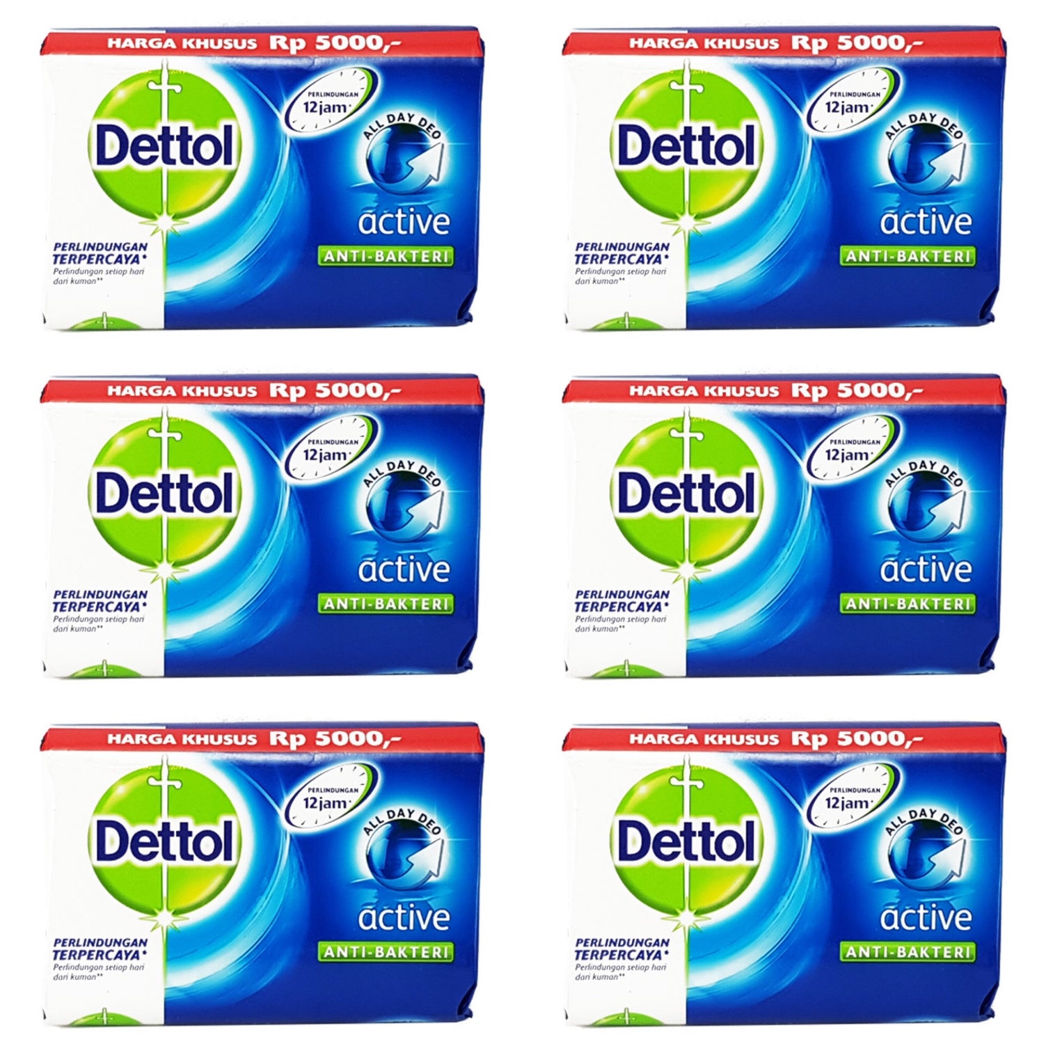 Dettol Anti-bacterial Bar Soap Active - (3 Pack) Dettol