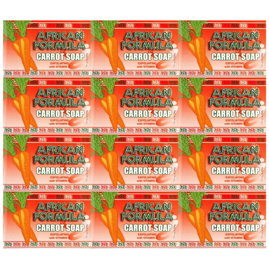 African Formular Carrot Soap 3 oz / 85 g (6 PACK) African Formula