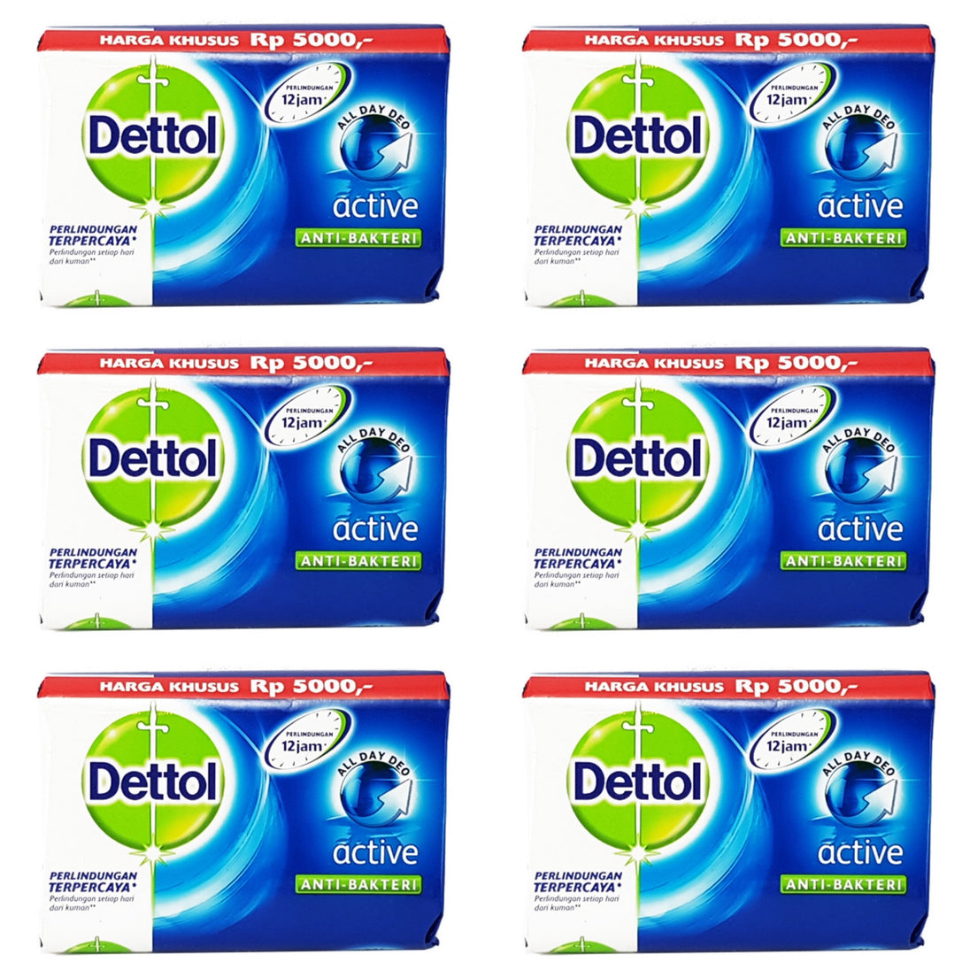Dettol Anti-bacterial Bar Soap Active - (12 Pack) Dettol