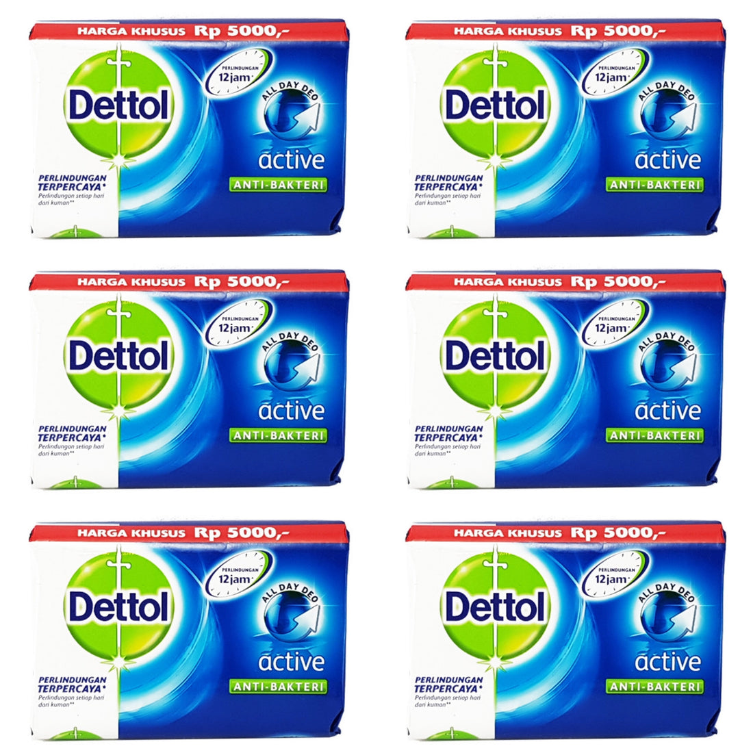 Dettol Anti-bacterial Bar Soap Active - (12 Pack) Dettol