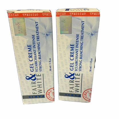 Fair &amp; White Gel Cream Eclaircissant Intense Bleaching 1oz (2 Pack) FAIR &amp; WHITE ORIGINAL