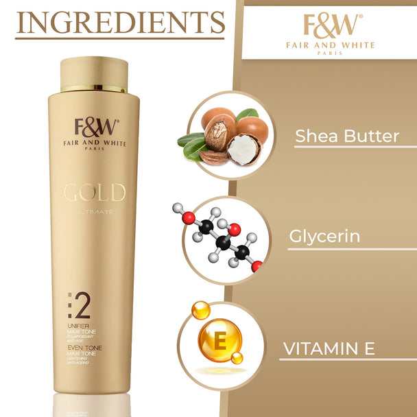 Fair & White Gold 2 Maxi Tone Body Lotion - Rejuvenates Skin - 350ml / 11.8 fl oz Fair & White Gold