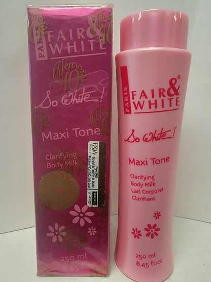 Fair &amp; White So White Maxi Tone Clarifying Milk 8.45 oz Fair &amp; White So White