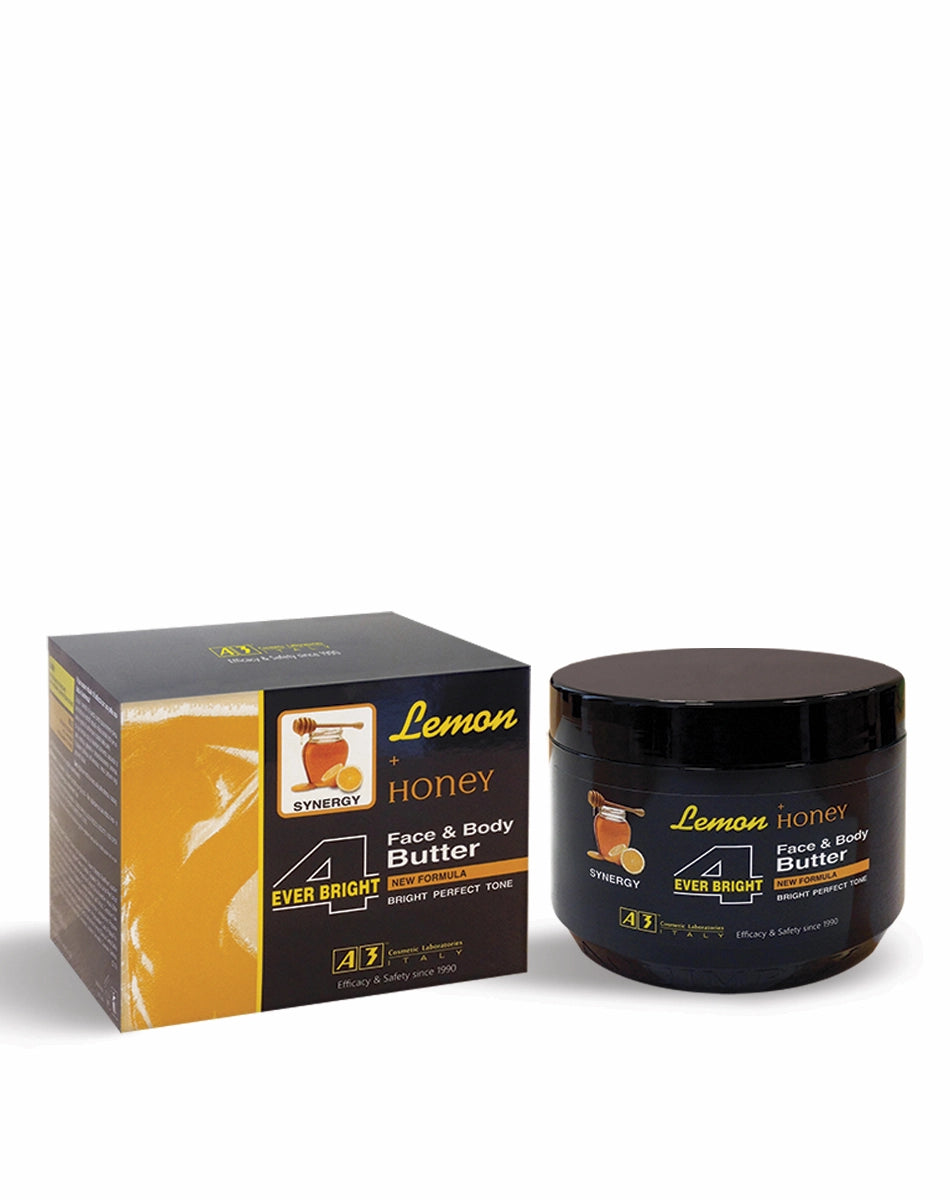 A3 Lemon + Honey Face &amp; Body Butter Jar Cream 400ml / 13.5oz A3 Lemon
