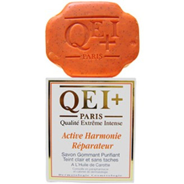 QEI+ Harmonie Exfoliating Purifying Soap Light Complexion &amp; No Spots with Carrot Oil 7oz/200g Qei +