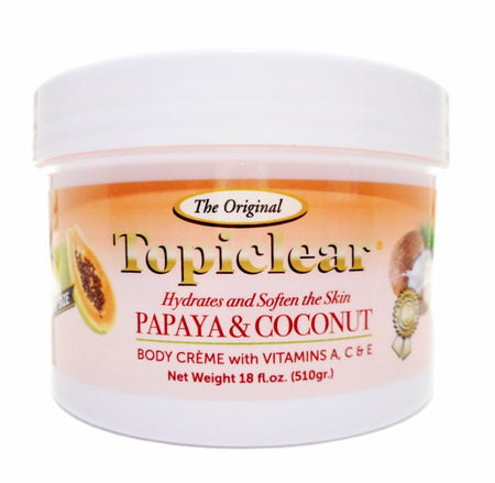 Topiclear Papaya &amp; Coconut Jar Cream 18oz/ 510g Topiclear