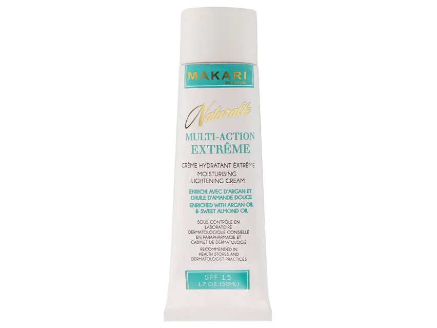 Makari Multi-Action Moisturising Lightening Tube Cream with Argan Oil&Sweet Almond Oil SPF 15 1.7oz/50ml Makari